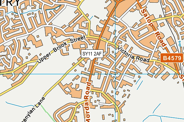 SY11 2AF map - OS VectorMap District (Ordnance Survey)