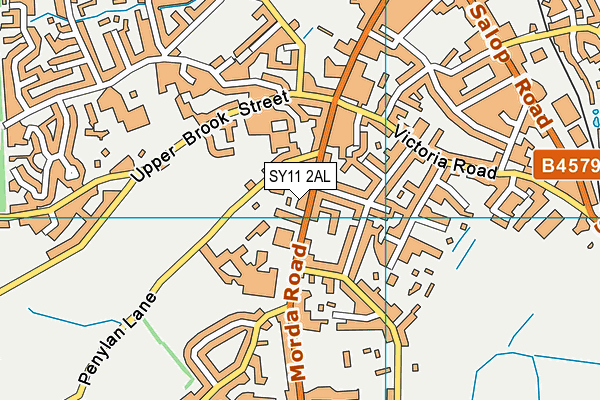 SY11 2AL map - OS VectorMap District (Ordnance Survey)