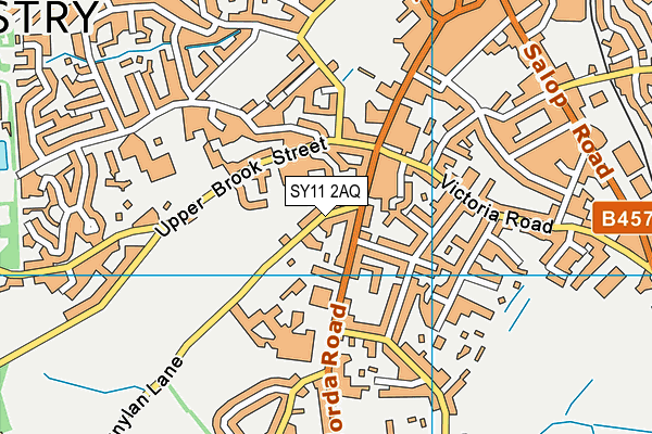 SY11 2AQ map - OS VectorMap District (Ordnance Survey)