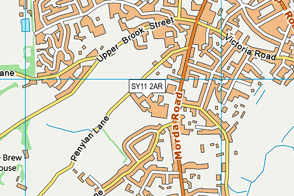 SY11 2AR map - OS VectorMap District (Ordnance Survey)
