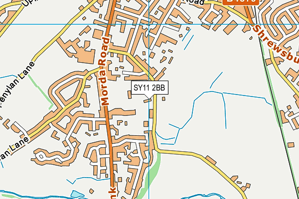 SY11 2BB map - OS VectorMap District (Ordnance Survey)