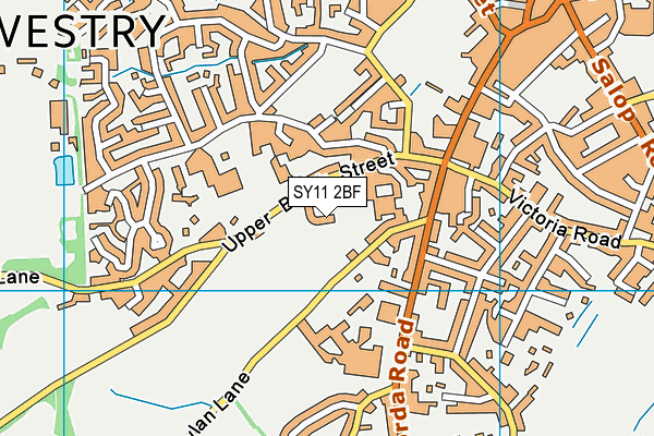 SY11 2BF map - OS VectorMap District (Ordnance Survey)
