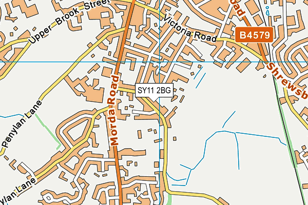 SY11 2BG map - OS VectorMap District (Ordnance Survey)