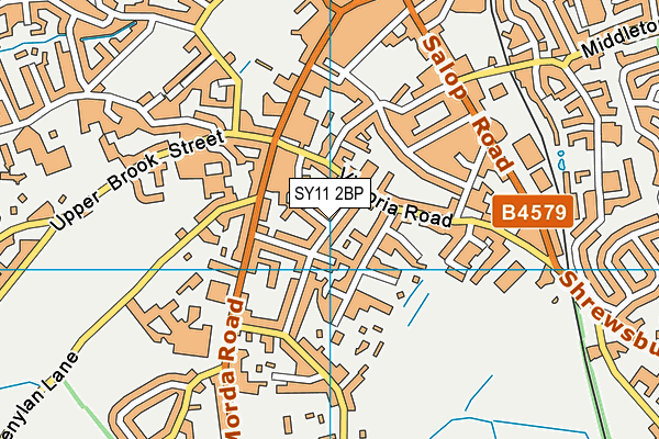 SY11 2BP map - OS VectorMap District (Ordnance Survey)