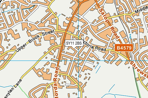 SY11 2BS map - OS VectorMap District (Ordnance Survey)