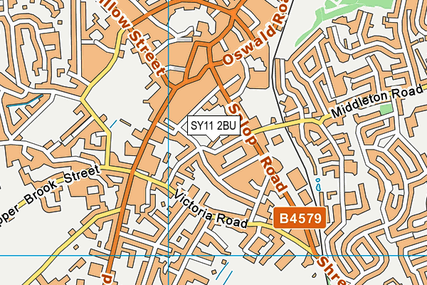 SY11 2BU map - OS VectorMap District (Ordnance Survey)