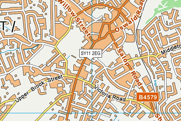 SY11 2EG map - OS VectorMap District (Ordnance Survey)