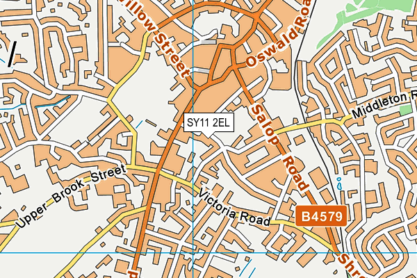 SY11 2EL map - OS VectorMap District (Ordnance Survey)