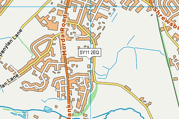 SY11 2EQ map - OS VectorMap District (Ordnance Survey)