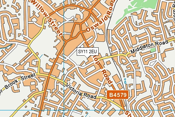 SY11 2EU map - OS VectorMap District (Ordnance Survey)