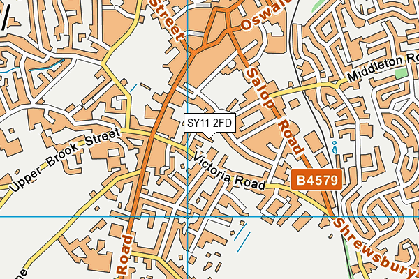 SY11 2FD map - OS VectorMap District (Ordnance Survey)