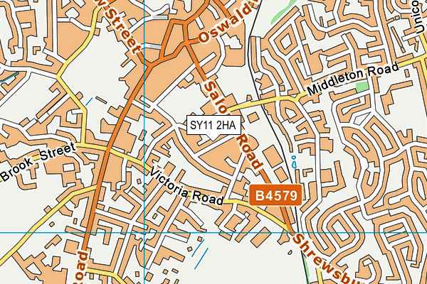 SY11 2HA map - OS VectorMap District (Ordnance Survey)