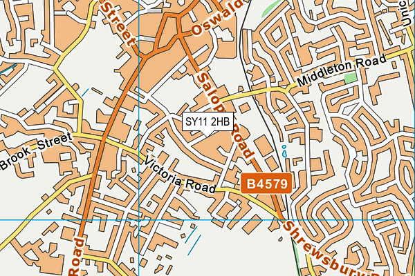 SY11 2HB map - OS VectorMap District (Ordnance Survey)