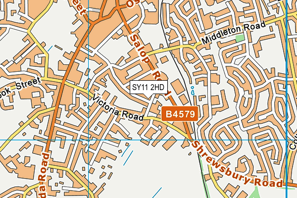 SY11 2HD map - OS VectorMap District (Ordnance Survey)