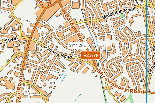 SY11 2HE map - OS VectorMap District (Ordnance Survey)