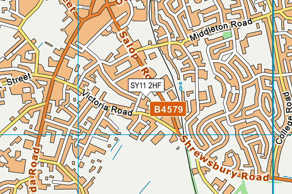 SY11 2HF map - OS VectorMap District (Ordnance Survey)
