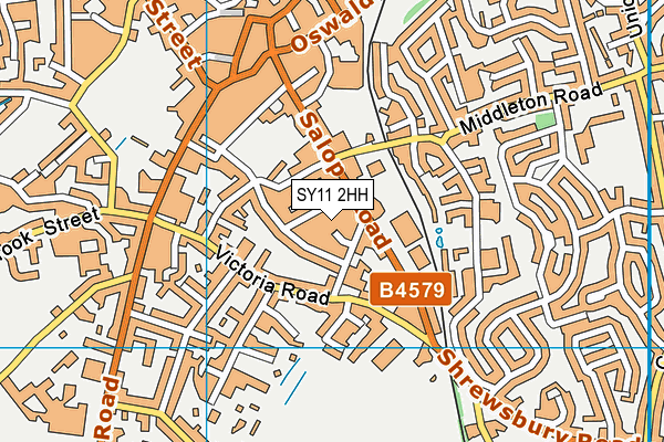 SY11 2HH map - OS VectorMap District (Ordnance Survey)