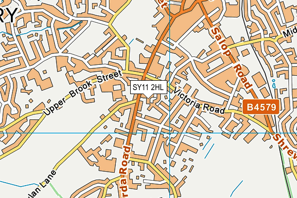 SY11 2HL map - OS VectorMap District (Ordnance Survey)