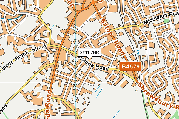 SY11 2HR map - OS VectorMap District (Ordnance Survey)