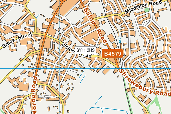 SY11 2HS map - OS VectorMap District (Ordnance Survey)