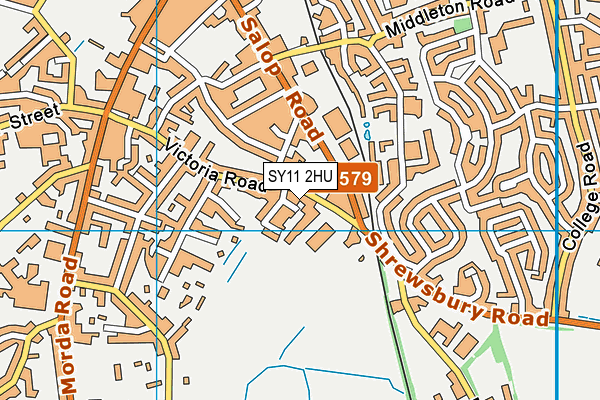 SY11 2HU map - OS VectorMap District (Ordnance Survey)