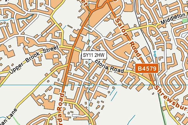 SY11 2HW map - OS VectorMap District (Ordnance Survey)