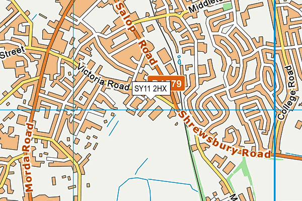 SY11 2HX map - OS VectorMap District (Ordnance Survey)