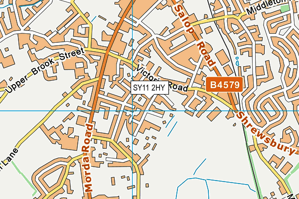 SY11 2HY map - OS VectorMap District (Ordnance Survey)