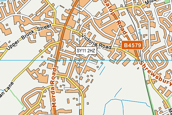 SY11 2HZ map - OS VectorMap District (Ordnance Survey)