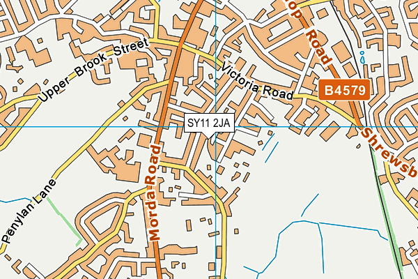 SY11 2JA map - OS VectorMap District (Ordnance Survey)