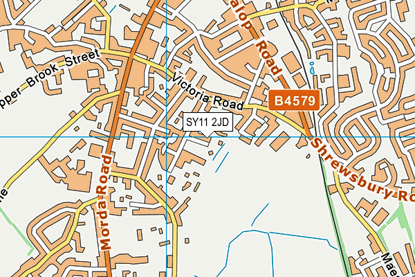 SY11 2JD map - OS VectorMap District (Ordnance Survey)