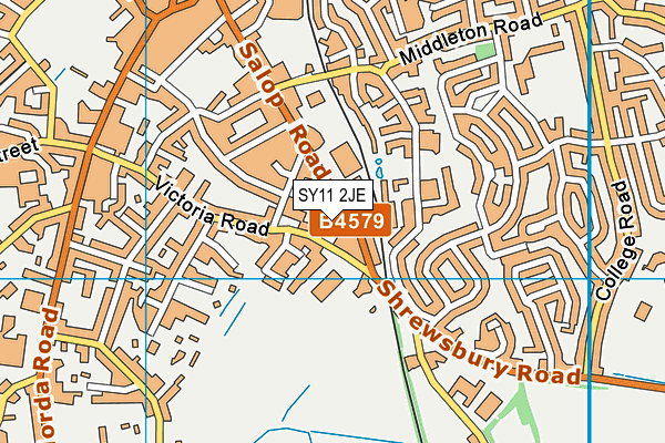 SY11 2JE map - OS VectorMap District (Ordnance Survey)