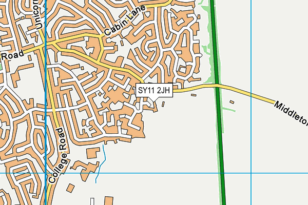 SY11 2JH map - OS VectorMap District (Ordnance Survey)