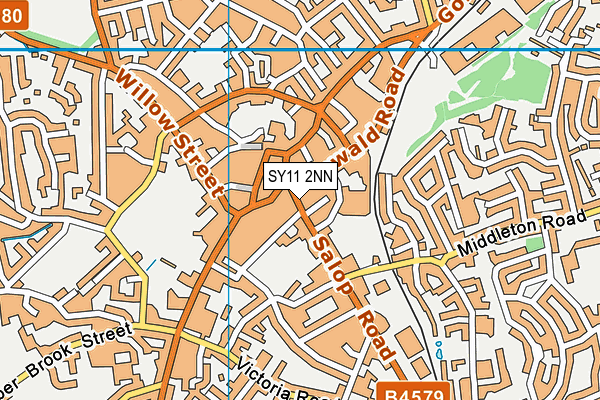 SY11 2NN map - OS VectorMap District (Ordnance Survey)