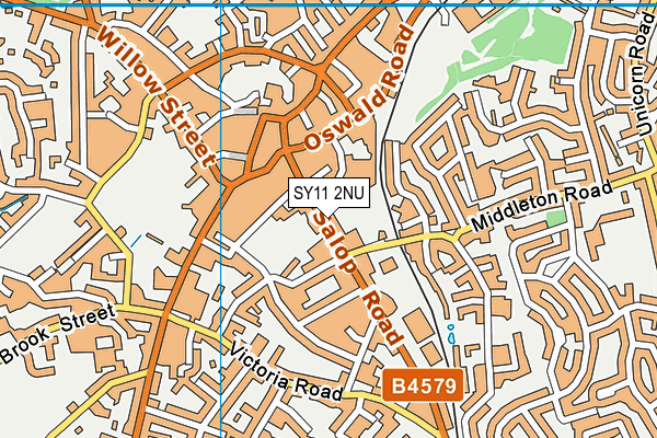 SY11 2NU map - OS VectorMap District (Ordnance Survey)