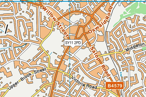 SY11 2PD map - OS VectorMap District (Ordnance Survey)