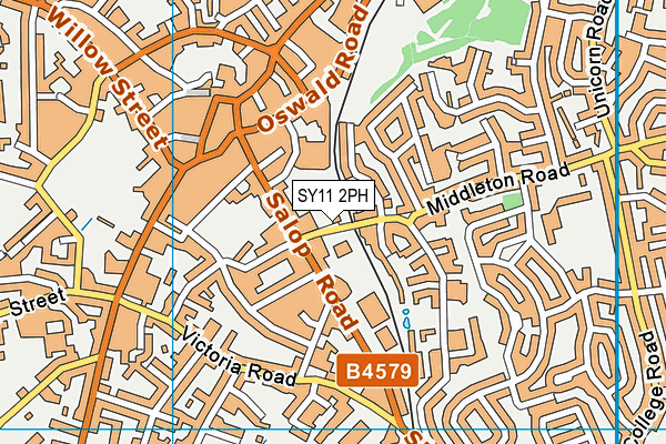 SY11 2PH map - OS VectorMap District (Ordnance Survey)