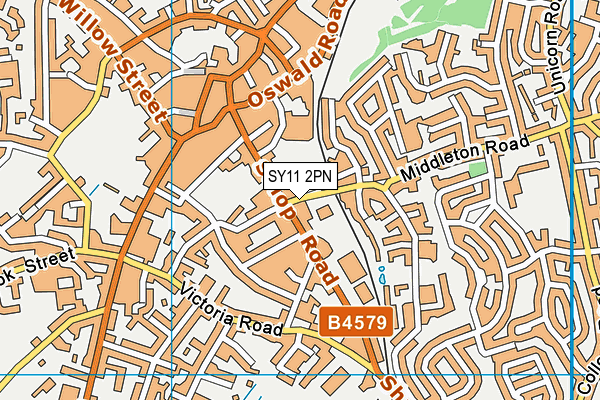 SY11 2PN map - OS VectorMap District (Ordnance Survey)