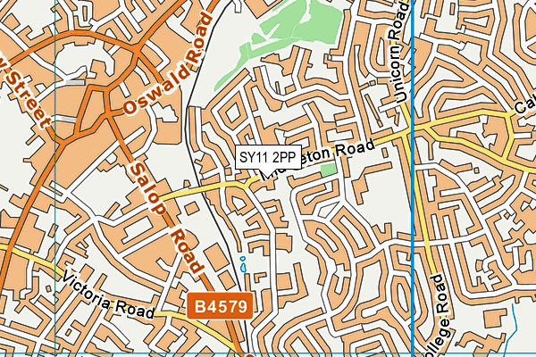 SY11 2PP map - OS VectorMap District (Ordnance Survey)