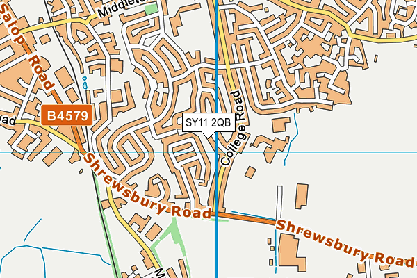 SY11 2QB map - OS VectorMap District (Ordnance Survey)