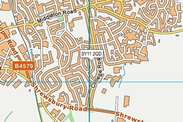 SY11 2QD map - OS VectorMap District (Ordnance Survey)