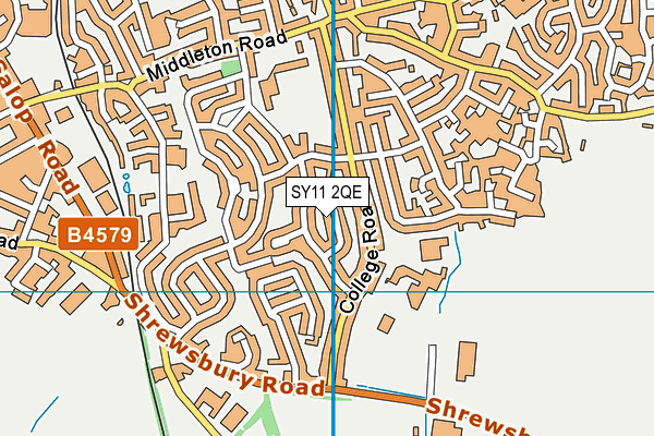 SY11 2QE map - OS VectorMap District (Ordnance Survey)