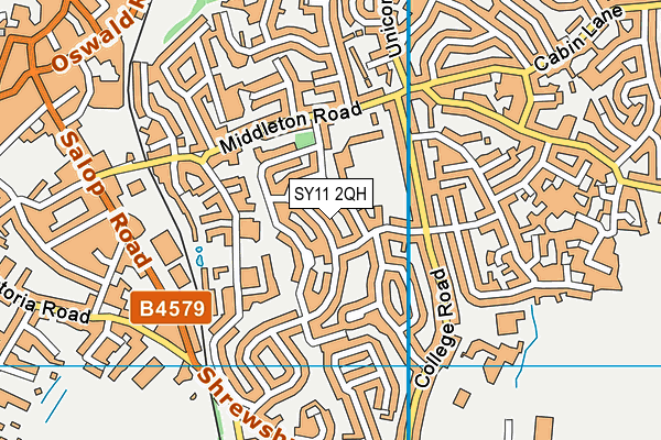 SY11 2QH map - OS VectorMap District (Ordnance Survey)