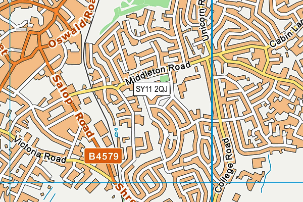 SY11 2QJ map - OS VectorMap District (Ordnance Survey)