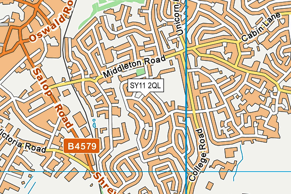 SY11 2QL map - OS VectorMap District (Ordnance Survey)