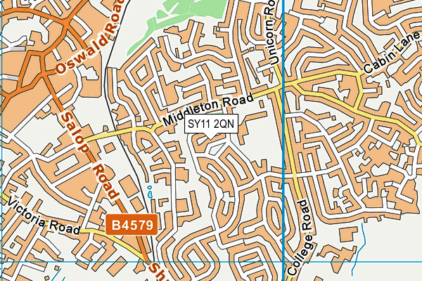 SY11 2QN map - OS VectorMap District (Ordnance Survey)