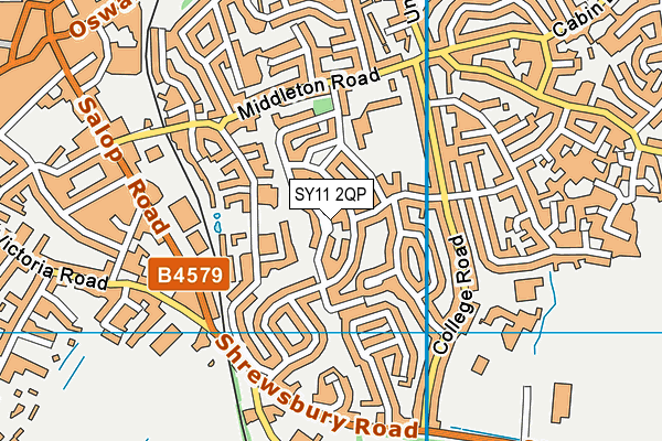 SY11 2QP map - OS VectorMap District (Ordnance Survey)