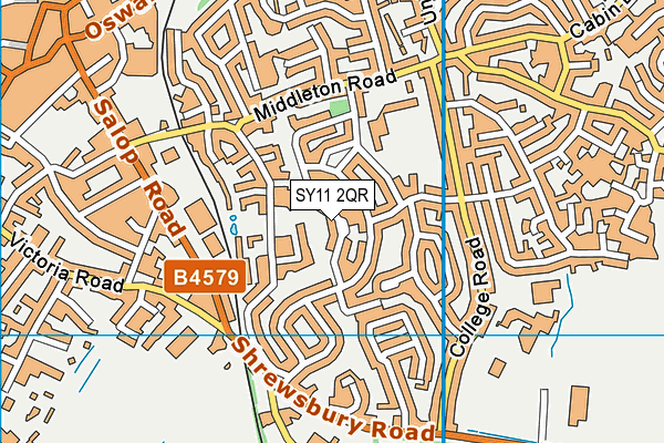 SY11 2QR map - OS VectorMap District (Ordnance Survey)