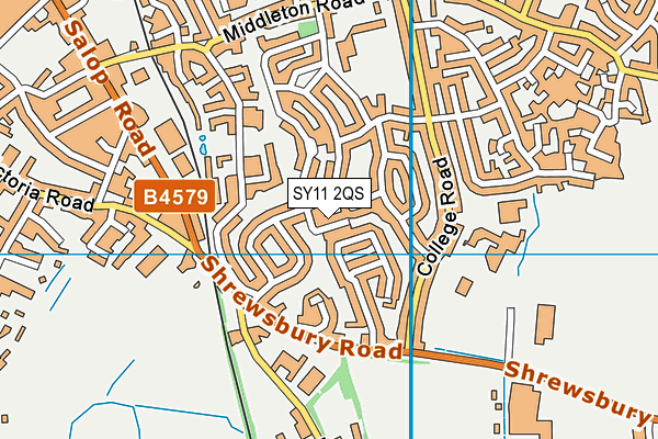 SY11 2QS map - OS VectorMap District (Ordnance Survey)