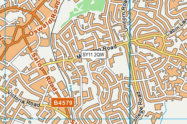 SY11 2QW map - OS VectorMap District (Ordnance Survey)